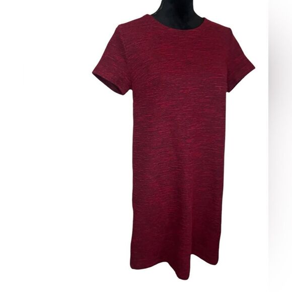 LOFT RED SHIFT KNEE LENGTH BOW TIE BACK CLASSIC & COMFY WOMENS DRESS SIZE 8 - Picture 3 of 9